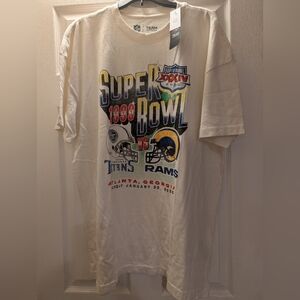 NFL Super Bowl XXXIV 1999 Titans vs Rams Graphic Tee - White size XXL new w tags